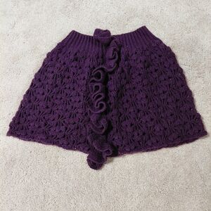 Crochet Skirt Swimsuit Coverup Kids Girls Purple